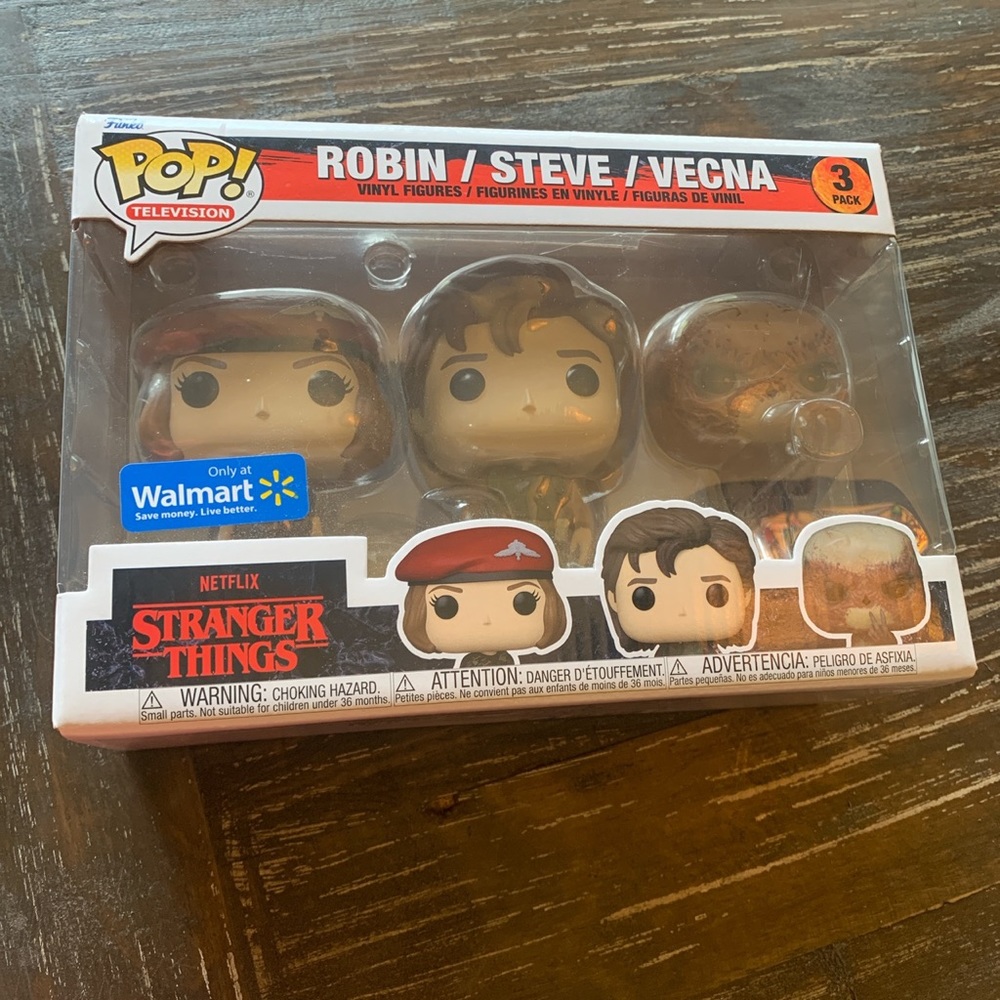 Funko Pop ! Television NETFLIX Stranger Things 4 Robin Steve Vecna 3 Pack Ex New